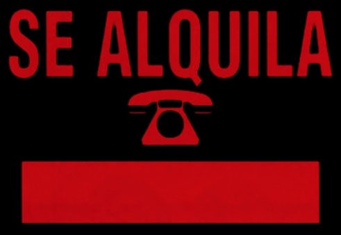 Cartel de se alquila