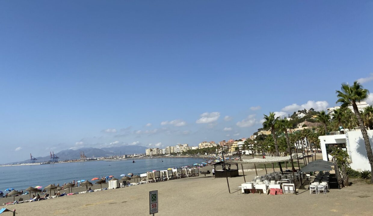 Playa de la Caleta, en Málaga capital