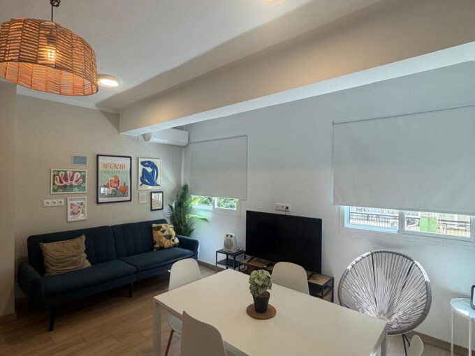 Salón y comedor del piso en alquiler en Huerto de los Claveles, Málaga Centro